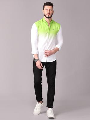green ombre casual shirt - 17470697 - Standard Image - 4