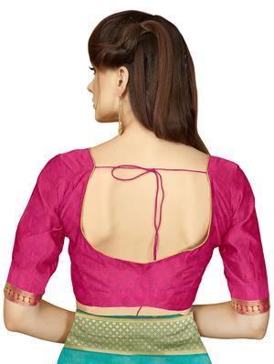 self design banarasi saree with blouse - 17470700 - Standard Image - 5