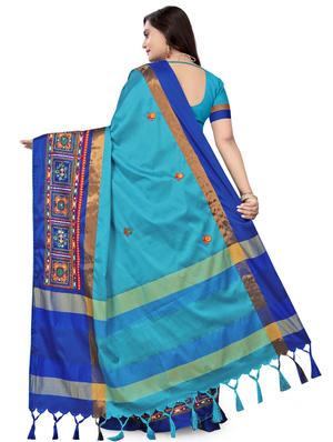 self design embroidered saree with blouse - 17470771 - Standard Image - 2
