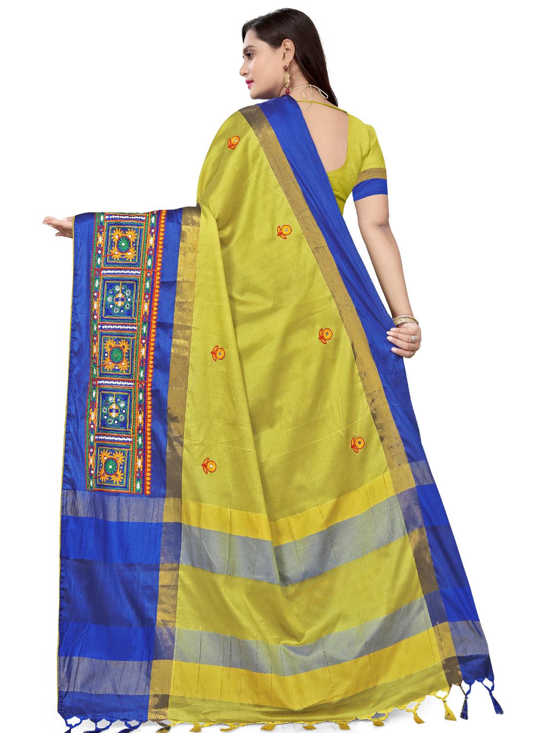 self design embroidered saree with blouse - 17470774 - Zoom Image - 2