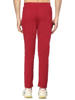 maroon solid full length track pant - 17470799 - Standard Image - 3