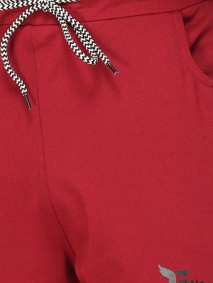 maroon solid full length track pant - 17470799 - Standard Image - 5
