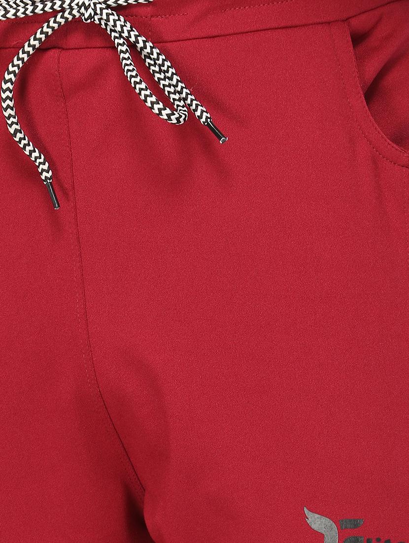 maroon solid full length track pant - 17470799 - Zoom Image - 5