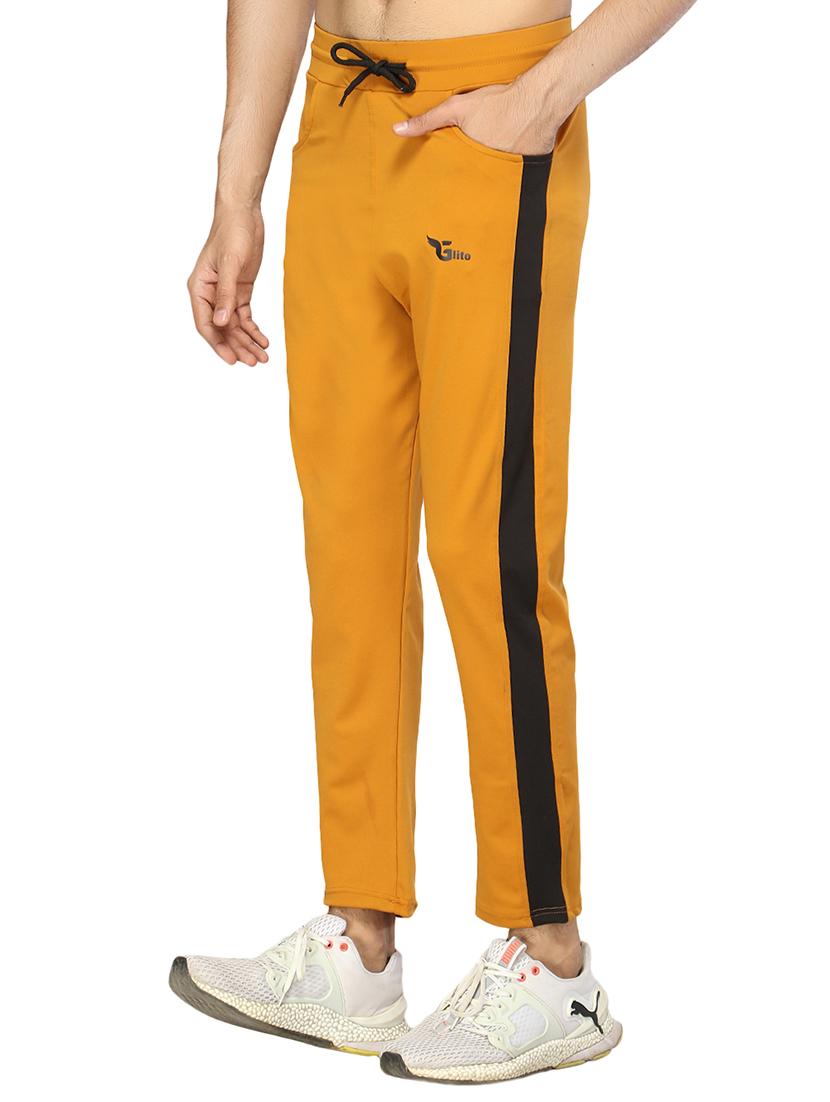 mustard side striped full length track pant - 17470800 - Zoom Image - 2