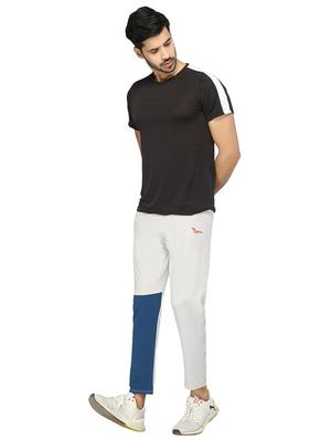 white color block full length track pant - 17470801 - Standard Image - 4