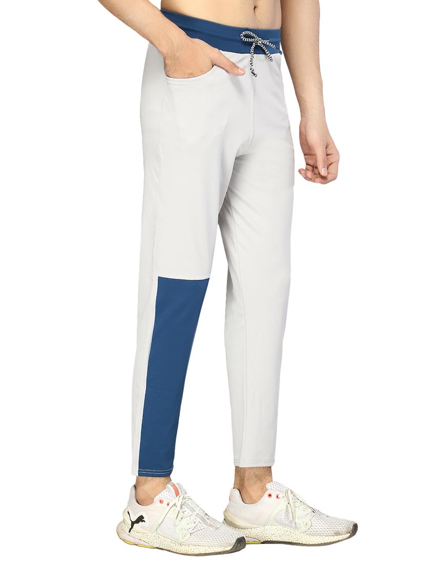 white color block full length track pant - 17470801 - Zoom Image - 2
