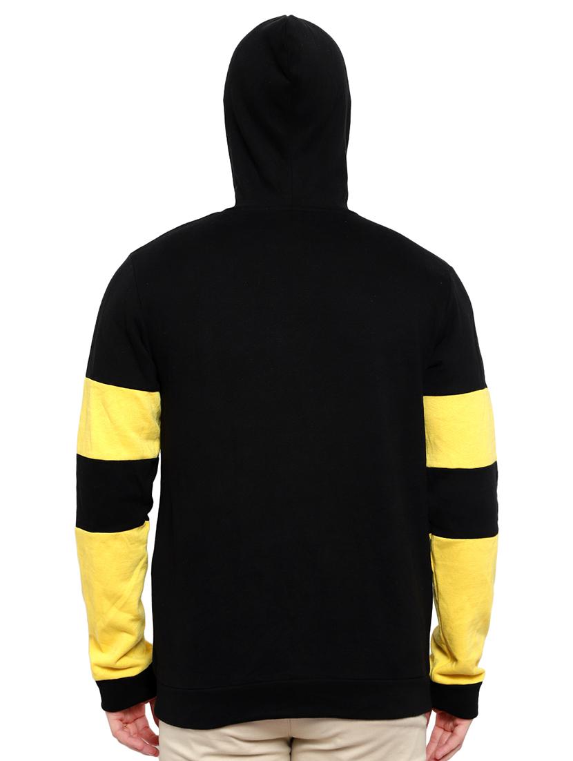 black color block cut & sew sweatshirt - 17470802 - Zoom Image - 3