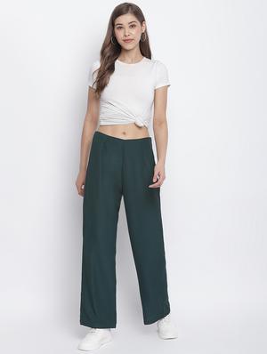 mid rise solid palazzo - 17470810 - Standard Image - 4