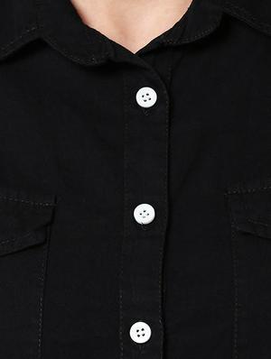 bell sleeved denim jacket - 17471253 - Standard Image - 5