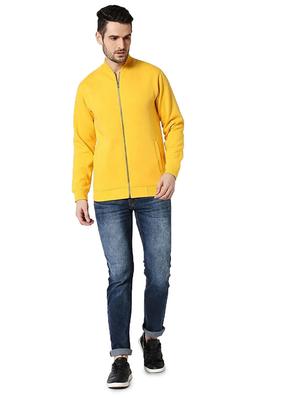 yellow solid casual jacket - 17471256 - Standard Image - 4