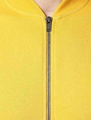 yellow solid casual jacket - 17471256 - Standard Image - 5