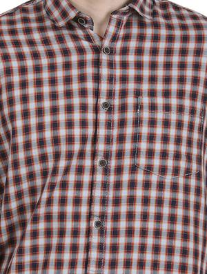 grey checkered casual shirt - 17471308 - Standard Image - 5