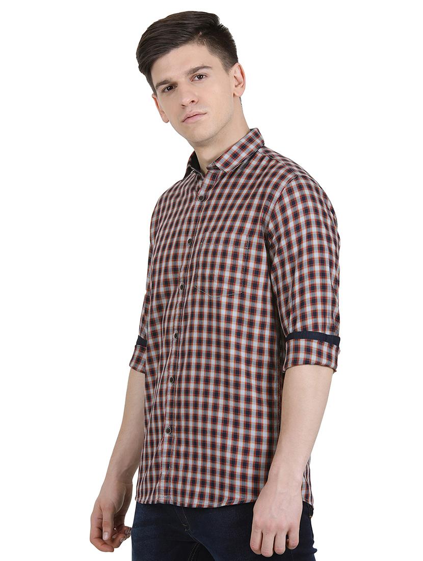 grey checkered casual shirt - 17471308 - Zoom Image - 2
