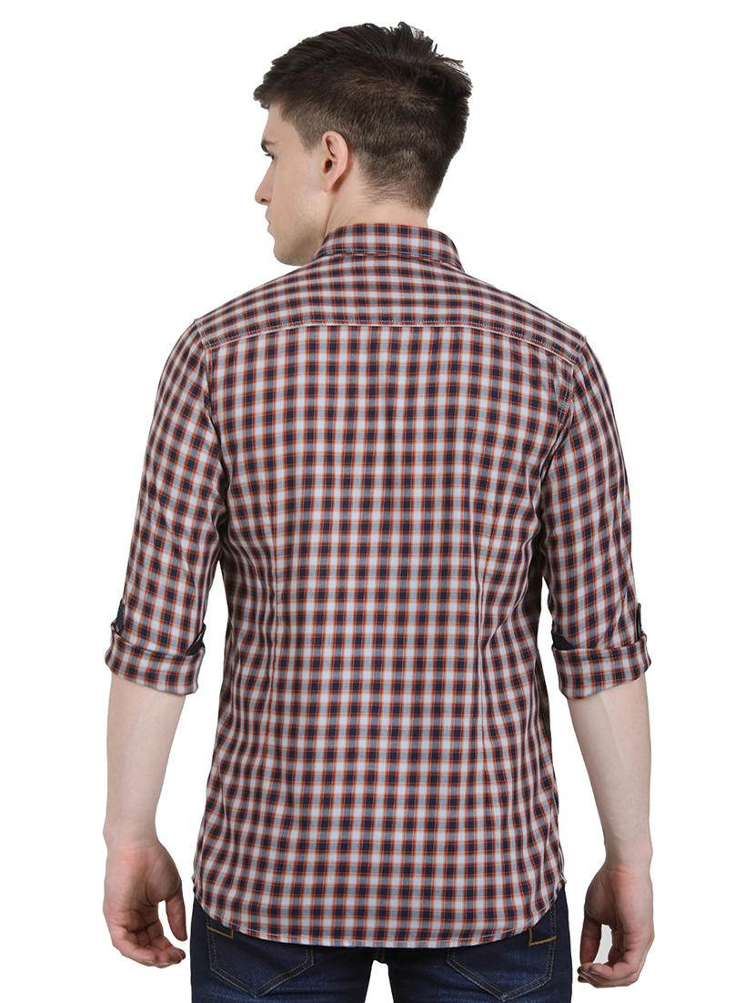 grey checkered casual shirt - 17471308 - Zoom Image - 3