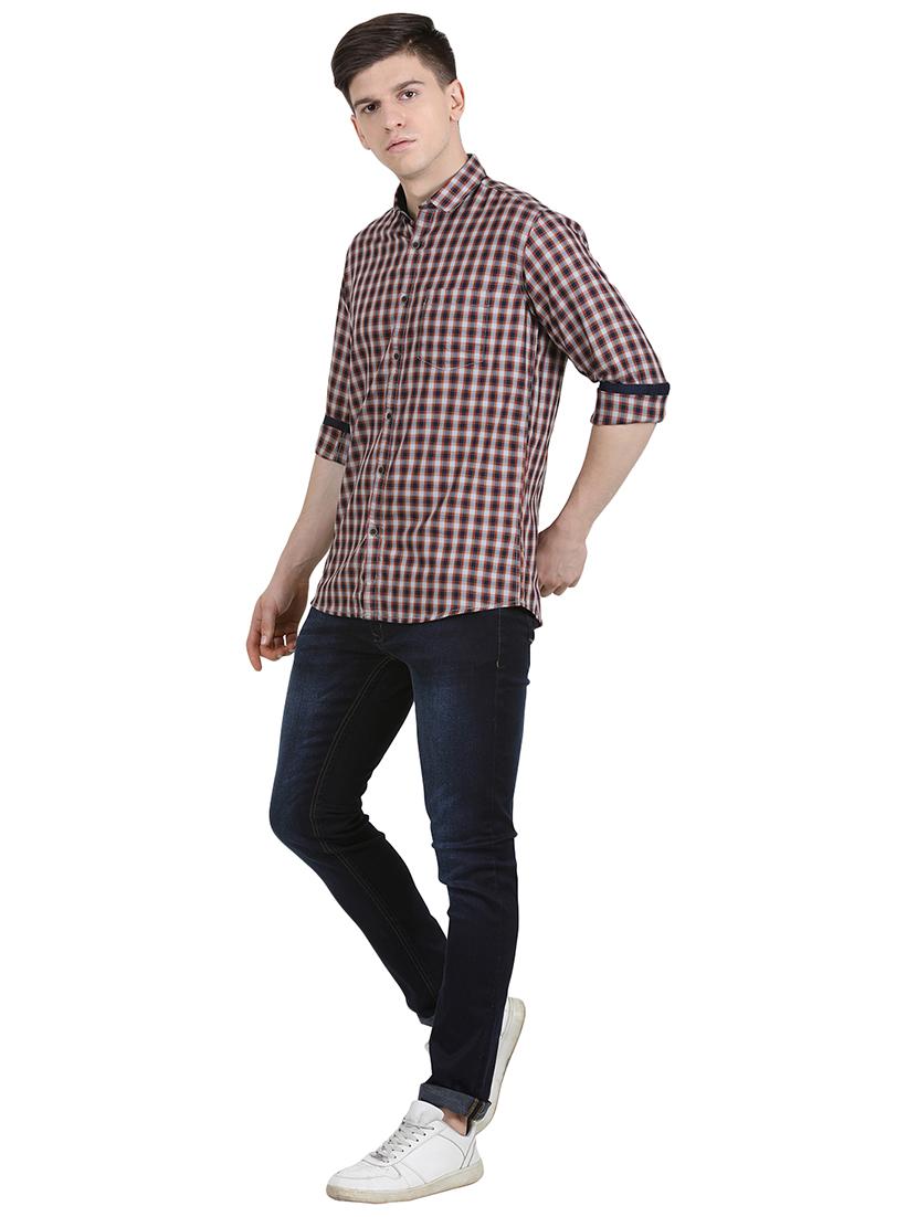 grey checkered casual shirt - 17471308 - Zoom Image - 4