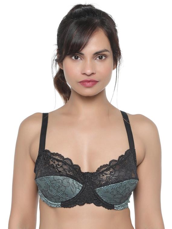 lace detail t-shirt bra - 17471884 - Zoom Image - 1