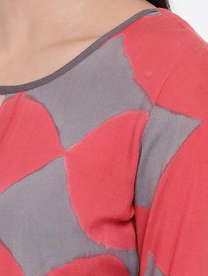 printed asymmetric kurta - 17471960 - Standard Image - 6