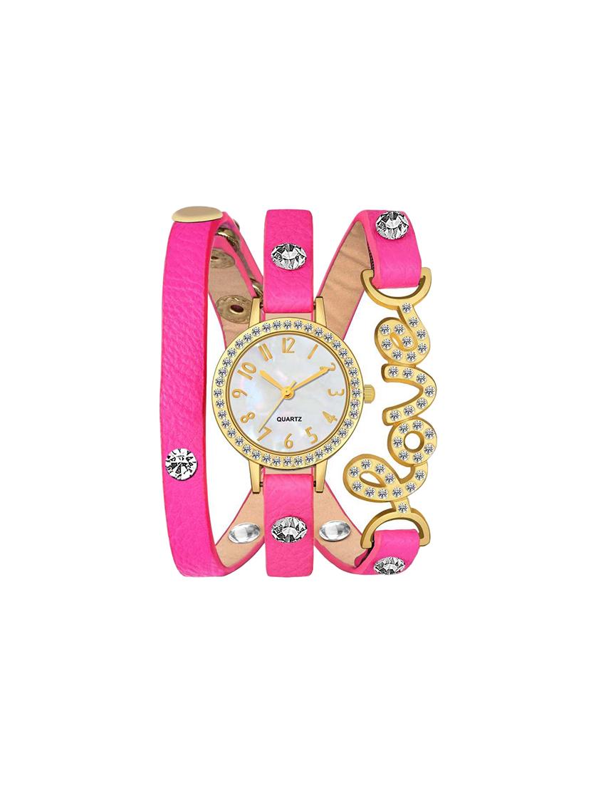 blue diamond studded love attractive bracelet watch for girls women watch analog watch - for girls - 17472048 - Zoom Image - 1
