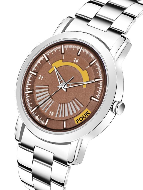 black 101 steel stylish strap with attractive eye catchy black dial professional and casual wear analog watch - for girls - 17472057 - Zoom Image - 2
