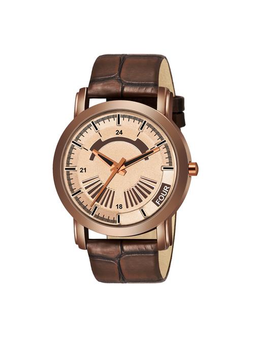brown 102 steel stylish strap with attractive eye catchy brown dial professional and casual wear analog watch - for girls - 17472058 - Standard Image - 1