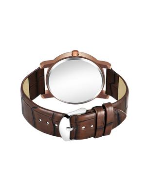brown 102 steel stylish strap with attractive eye catchy brown dial professional and casual wear analog watch - for girls - 17472058 - Standard Image - 3
