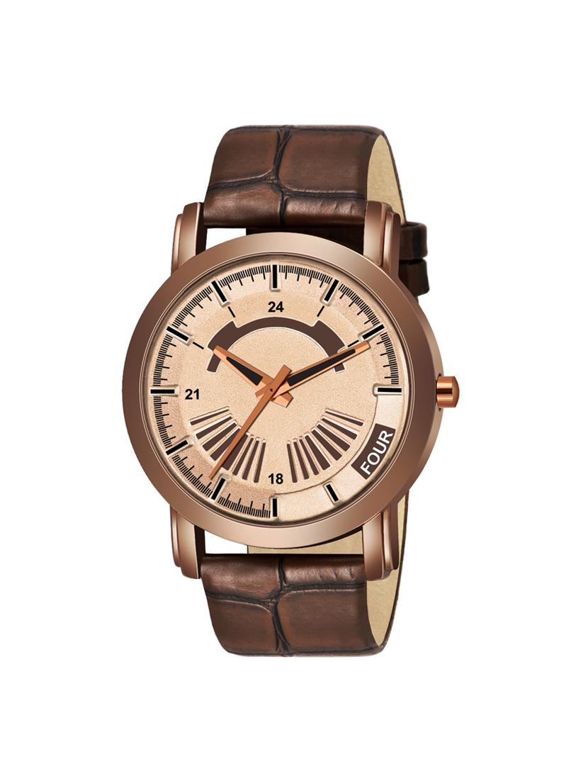 brown 102 steel stylish strap with attractive eye catchy brown dial professional and casual wear analog watch - for girls - 17472058 - Zoom Image - 1