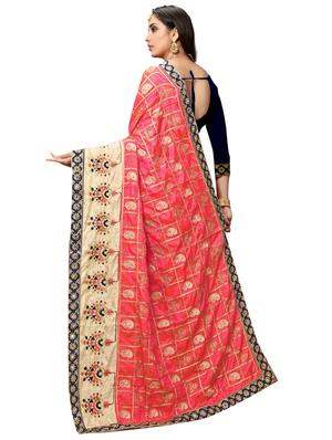 paisley embroidered saree with blouse - 17472134 - Standard Image - 2