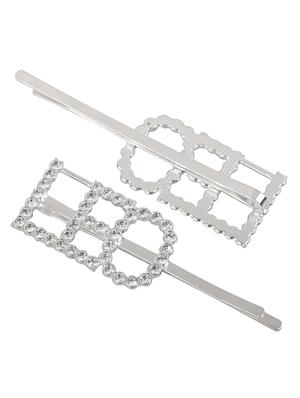 silver metal hair clip pin - 17472266 - Standard Image - 2