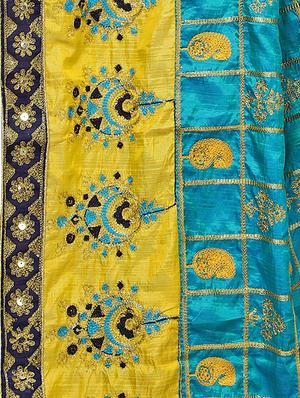 paisley embroidered saree with blouse - 17472300 - Standard Image - 4
