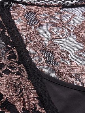 black polyester babydoll - 17472305 - Standard Image - 5