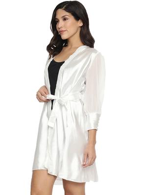 white polyester sleepwear robe - 17472306 - Standard Image - 2