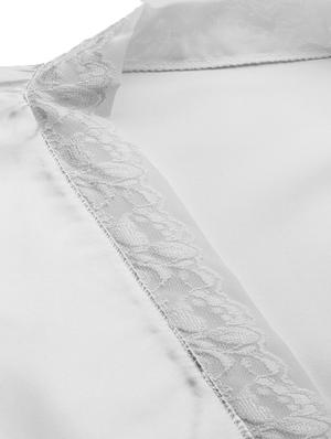 white polyester sleepwear robe - 17472306 - Standard Image - 5