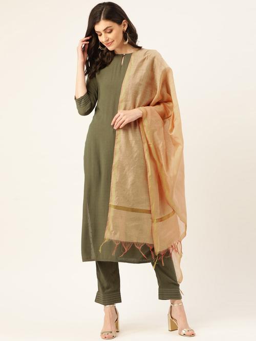 olive suit set - 17472326 - Standard Image - 1