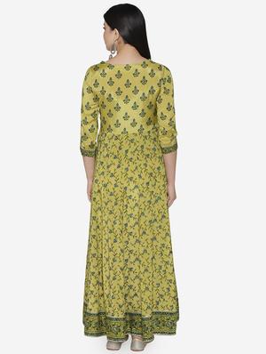 floral anarkali ethnic dress with dupatta - 17472332 - Standard Image - 4