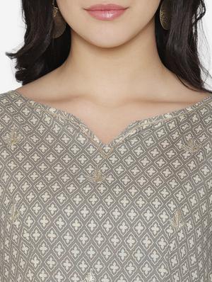 printed tiered flare ethnic dress with dupatta - 17472333 - Standard Image - 4