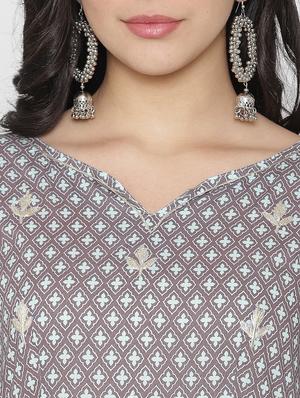 printed tiered flare ethnic dress with dupatta - 17472334 - Standard Image - 5