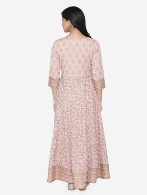 floral ethnic dress with dupatta - 17472338 - Standard Image - 4