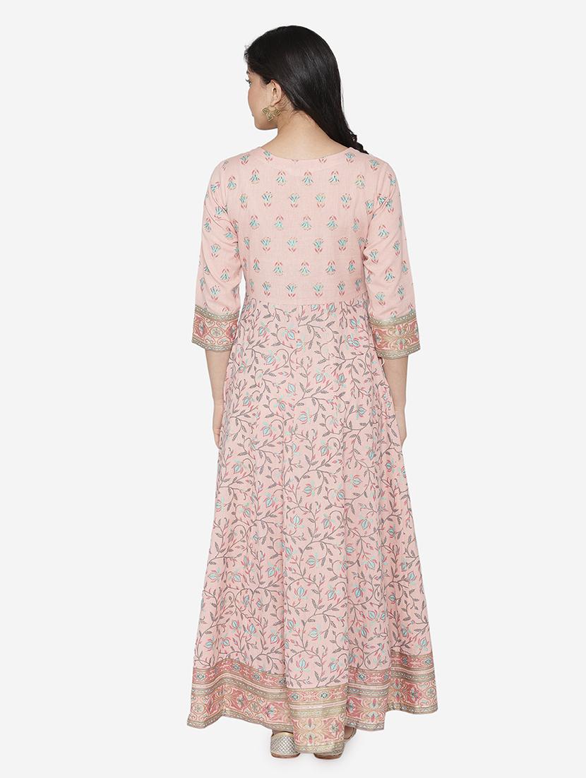 floral ethnic dress with dupatta - 17472338 - Zoom Image - 4