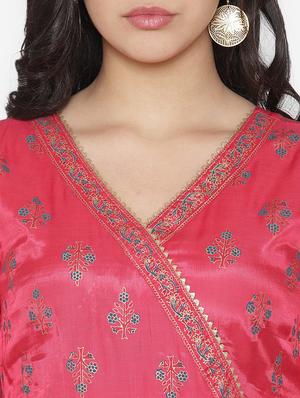 printed anarkali ethnic dress with dupatta - 17472340 - Standard Image - 4