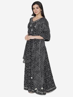 printed anarkali ethnic dress with dupatta - 17472344 - Standard Image - 2