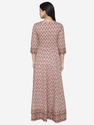 printed anarkali ethnic dress with dupatta - 17472348 - Standard Image - 4