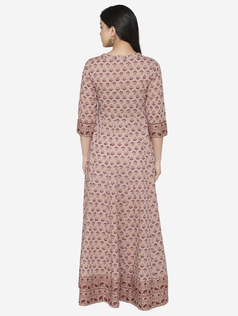 printed anarkali ethnic dress with dupatta - 17472348 - Zoom Image - 4