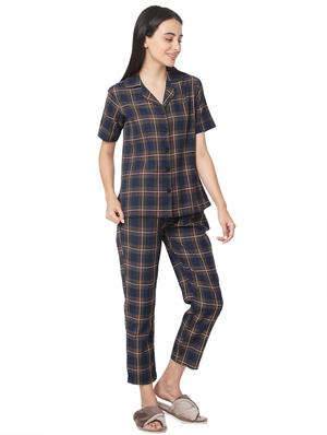 green cotton pyjama nightwear set - 17472450 - Standard Image - 2