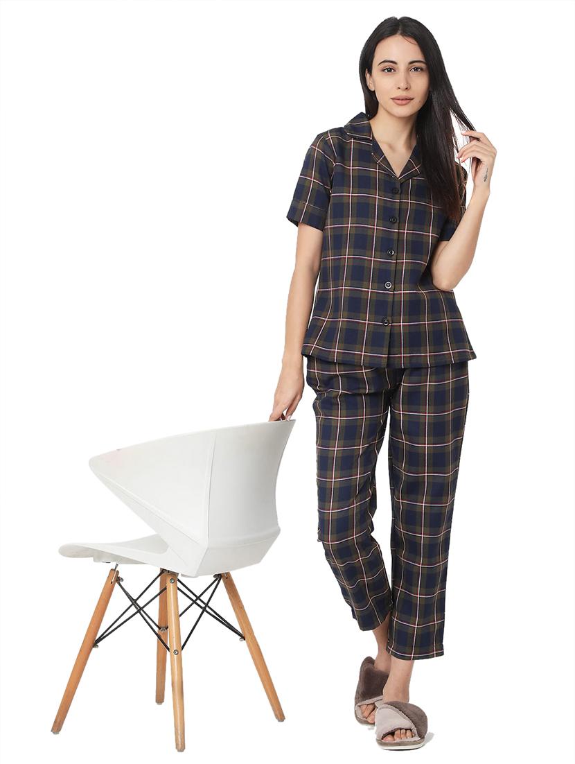 green cotton pyjama nightwear set - 17472450 - Zoom Image - 4