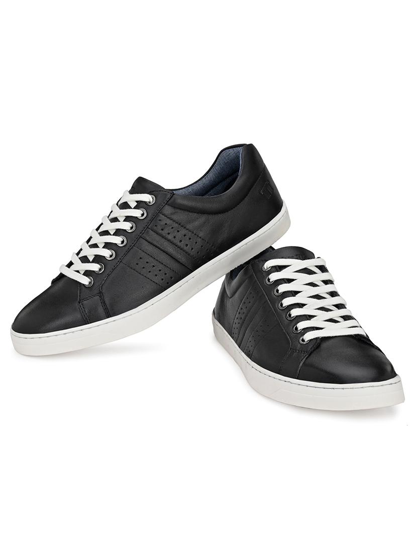 black leather lace up sneakers - 17472459 - Zoom Image - 2