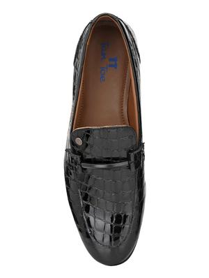 black patent leather slip on oxfords - 17472463 - Standard Image - 4