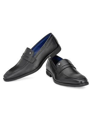 black leather slip on oxfords - 17472468 - Standard Image - 2