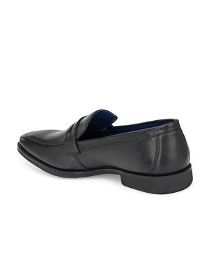 black leather slip on oxfords - 17472468 - Standard Image - 3