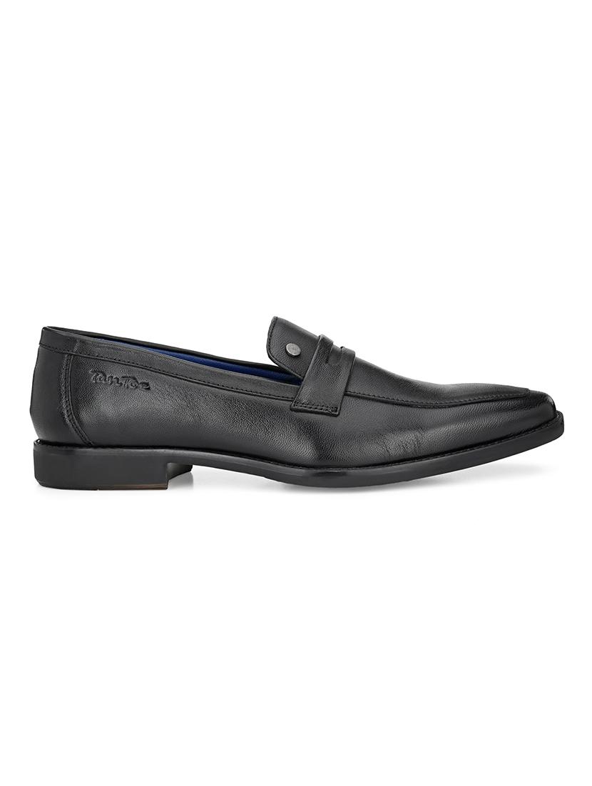 black leather slip on oxfords - 17472468 - Zoom Image - 1