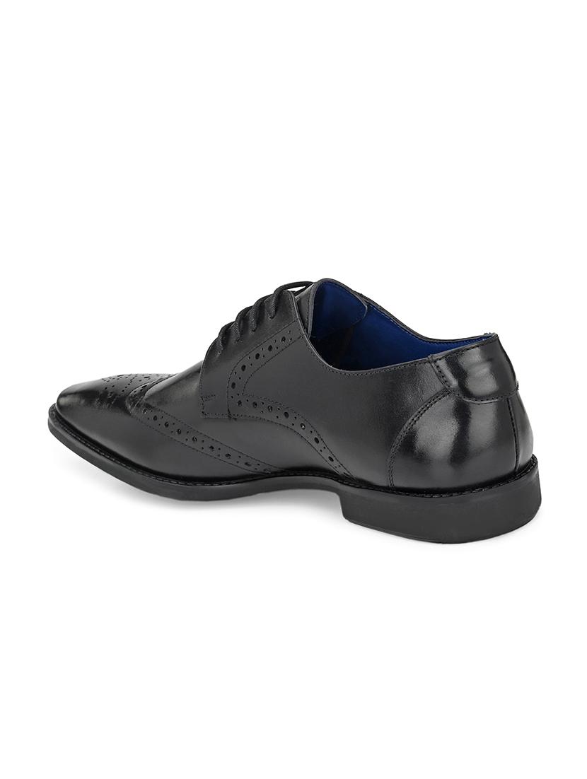 black leather laceup oxfords - 17472469 - Zoom Image - 3